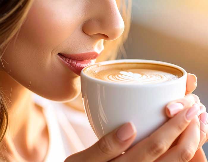 Firefly_コーヒーを飲んでいる女性顔は見えない　横サイズ700　100KB以下-820717